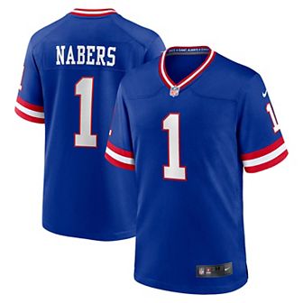 Men's Nike Malik Nabers Royal New York Giants 2nd Alternate Game Jersey