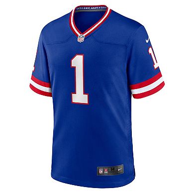 Men's Nike Malik Nabers Royal New York Giants 2nd Alternate Game Jersey