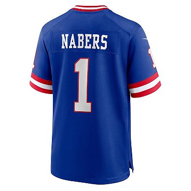 Men's Nike Malik Nabers Royal New York Giants 2nd Alternate Game Jersey