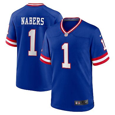 Men's Nike Malik Nabers Royal New York Giants 2nd Alternate Game Jersey