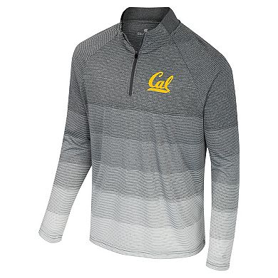 Men's Colosseum Gray Cal Bears AI Striped Mesh Quarter-Zip Raglan Windshirt