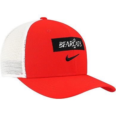 Men's Nike Red Cincinnati Bearcats 2024/25 Sideline Rise Trucker Adjustable Hat
