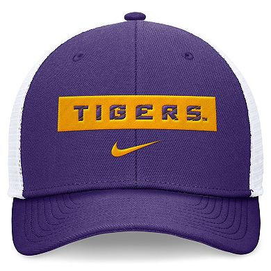 Men's Nike Purple/White LSU Tigers 2024 Sideline Trucker Adjustable Hat