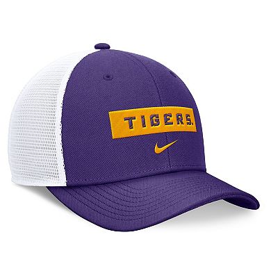 Men's Nike Purple/White LSU Tigers 2024 Sideline Trucker Adjustable Hat