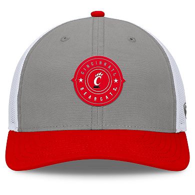 Men's Top of the World Gray/Red Cincinnati Bearcats Rob Trucker Adjustable Hat
