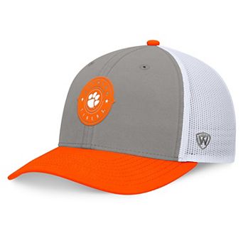 Men's Top of the World Gray/Orange Clemson Tigers Rob Trucker Adjustable Hat