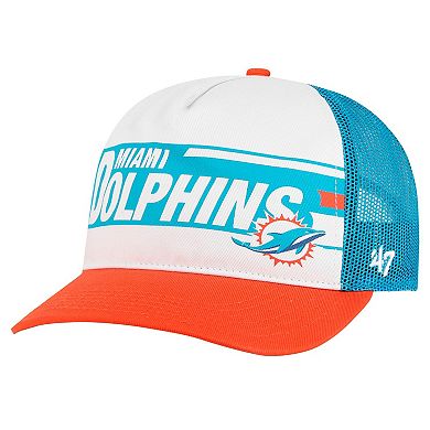 Youth '47 White/Orange Miami Dolphins Trucker Adjustable Hat