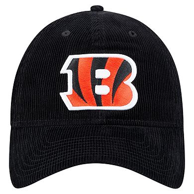 Men's New Era Black Cincinnati Bengals Corded 9TWENTY Adjustable Hat
