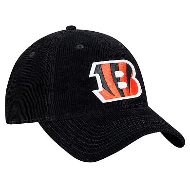Men's New Era Black Cincinnati Bengals Corded 9TWENTY Adjustable Hat