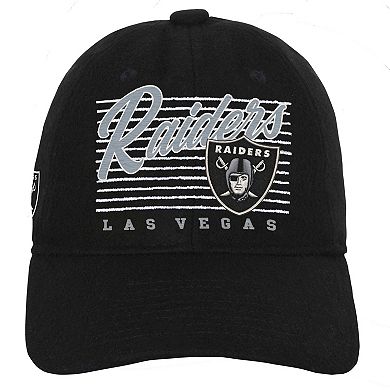 Youth Black Las Vegas Raiders Retro Wooly Adjustable Hat