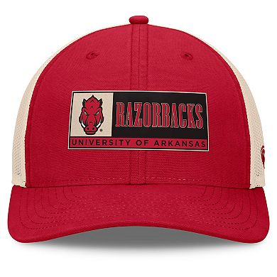 Men's Top of the World Cardinal/Natural Arkansas Razorbacks Bennett Trucker Adjustable Hat