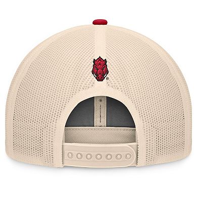 Men's Top of the World Cardinal/Natural Arkansas Razorbacks Bennett Trucker Adjustable Hat