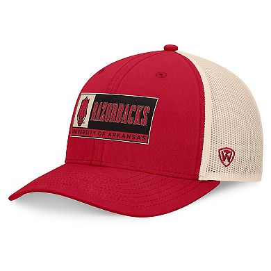 Men's Top of the World Cardinal/Natural Arkansas Razorbacks Bennett Trucker Adjustable Hat