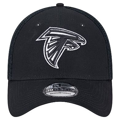 Men's New Era Black Atlanta Falcons Main Neo 39THIRTY Flex Hat
