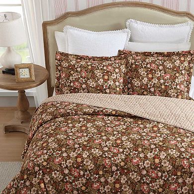 Laura Ashley Marta Brown Quilt Set