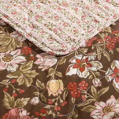 Laura Ashley Marta Brown Quilt Set