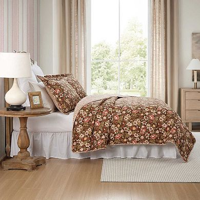 Laura Ashley Marta Brown Quilt Set