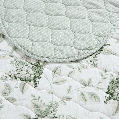 Laura Ashley Portland Floral Green Quilt Set