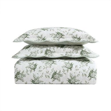 Laura Ashley Portland Floral Green Quilt Set