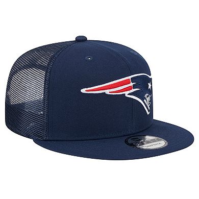 Men's New Era Navy New England Patriots Main Trucker 9FIFTY Snapback Hat