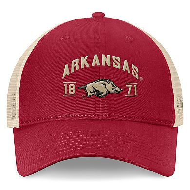 Men's Top of the World Cardinal Arkansas Razorbacks Heritage Waylon Trucker Adjustable Hat