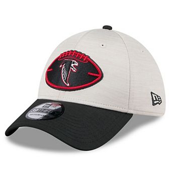 Men's New Era Stone/Black Atlanta Falcons 2024 Sideline Historic 39THIRTY Flex Hat