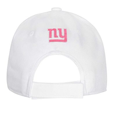 Girls Youth New York Giants All White Structured Adjustable Hat