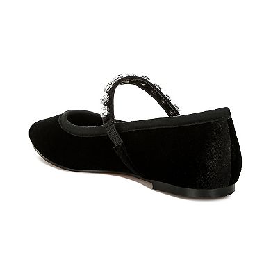 Rag & Co Aralia Women's Velvet Mary Jane Flats