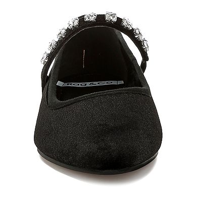 Rag & Co Aralia Women's Velvet Mary Jane Flats