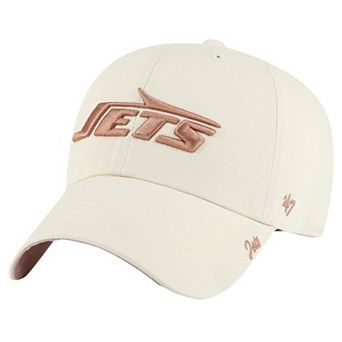 Women's '47 Natural New York Jets Ballpark Cheer Clean Up Adjustable Hat
