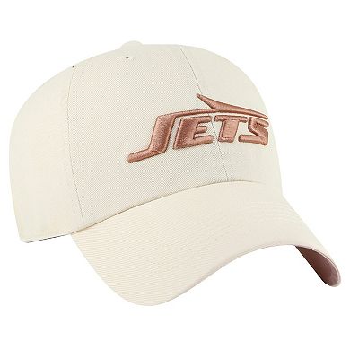 Women's '47 Natural New York Jets Ballpark Cheer Clean Up Adjustable Hat