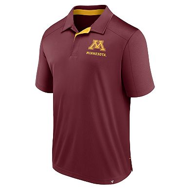 Men's Fanatics Maroon Minnesota Golden Gophers Fundamental Defender Polo