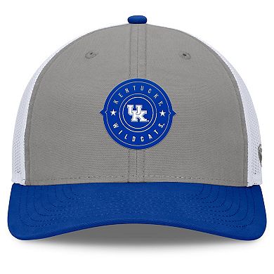 Men's Top of the World Gray/Royal Kentucky Wildcats Rob Trucker Adjustable Hat