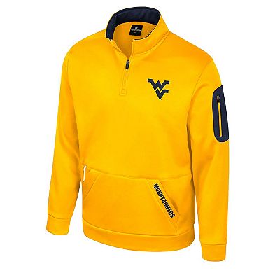 Men's Colosseum Gold West Virginia Mountaineers Mainframe Quarter-Zip Fleece Jacket