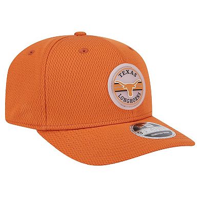 Men's New Era Burnt Orange Texas Longhorns Patched 9SEVENTY Stretch-Snap Adjustable Hat