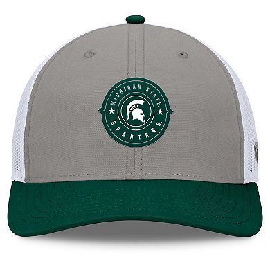 Men's Top of the World Gray/Green Michigan State Spartans Rob Trucker Adjustable Hat