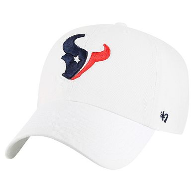 Men's '47 White Houston Texans Clean Up Adjustable Hat