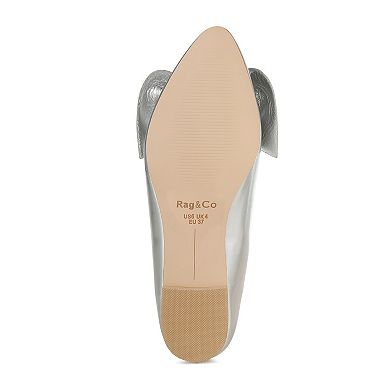 Rag & Co Bromelia Women's Metallic Ballet Flats