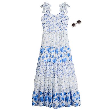 Girls 7-16 Speechless 2-pc. Floral Maxi Dress & Sunglasses Set
