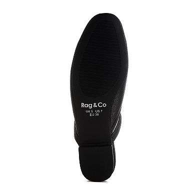 Rag & Co Opalia Women's Glitter Bow Mules