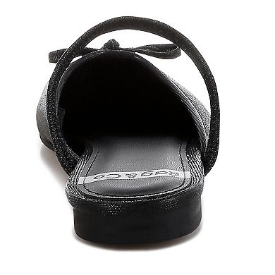 Rag & Co Opalia Women's Glitter Bow Mules