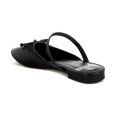 Rag & Co Opalia Women's Glitter Bow Mules