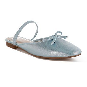 Rag & Co Opalia Women's Glitter Bow Mules
