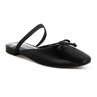 Rag & Co Opalia Women's Glitter Bow Mules