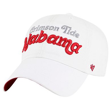 Women's '47 White Alabama Crimson Tide Pensacola Clean Up Adjustable Hat