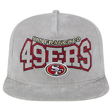 Men's New Era Gray San Francisco 49ers Corduroy��Golfer Adjustable Hat