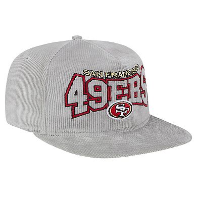 Men's New Era Gray San Francisco 49ers Corduroy��Golfer Adjustable Hat
