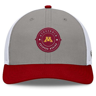Men's Top of the World Gray/Maroon Minnesota Golden Gophers Rob Trucker Adjustable Hat