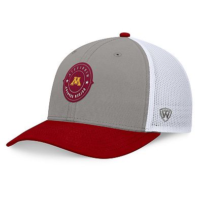 Men's Top of the World Gray/Maroon Minnesota Golden Gophers Rob Trucker Adjustable Hat