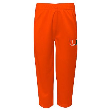 Infant Miami Hurricanes Two-Piece Red Zone Jersey & Pants Set